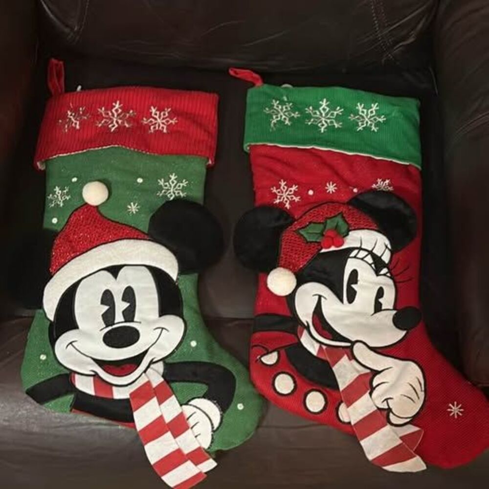 New Disney Mickey and Minnie Mouse Christmas Stockings